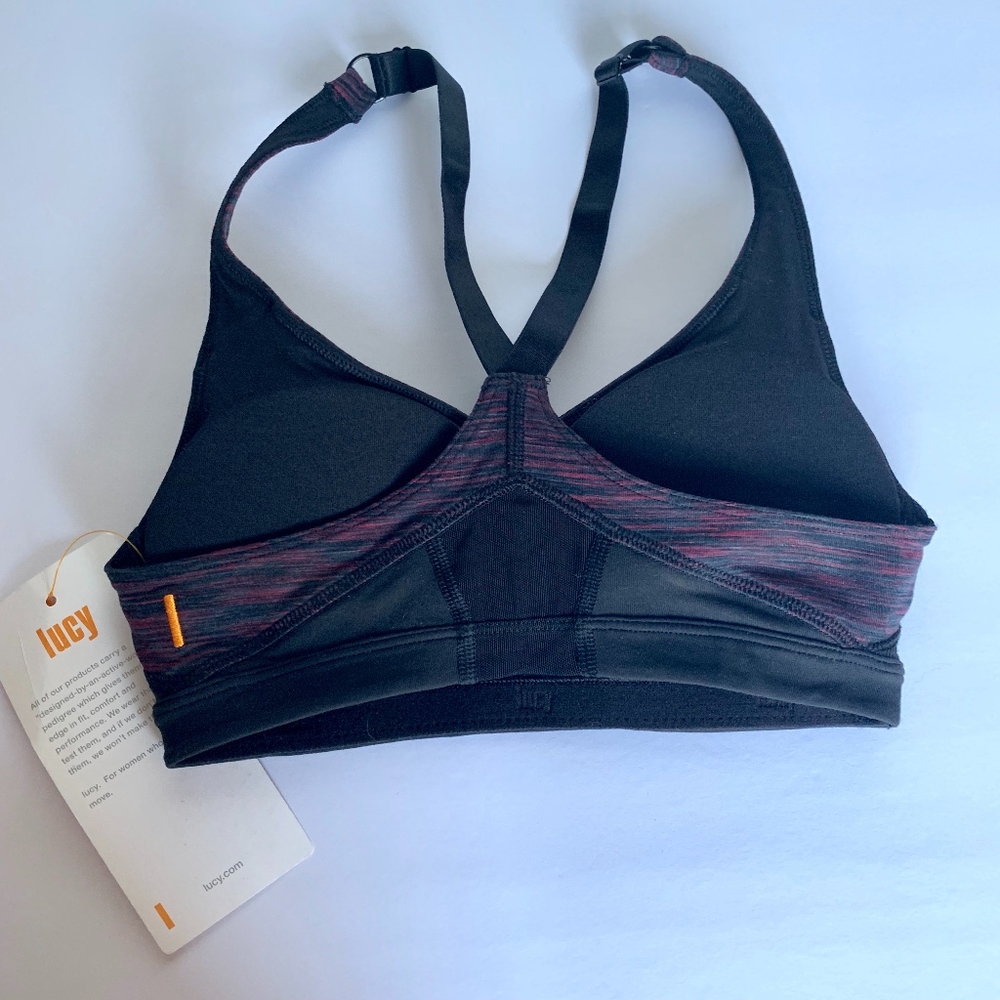 Lucy Perfect Core Wild Plum Padded Sports Bra - Picture 3 of 5